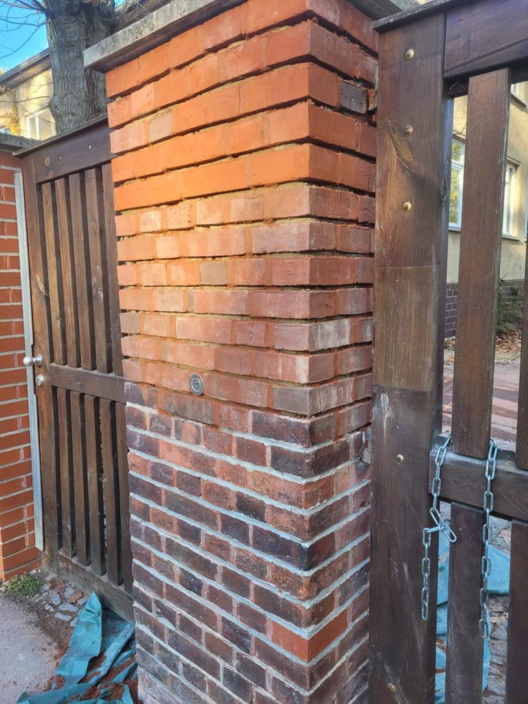 Ziegelstein Mauer aus roten Ziegelsteinen